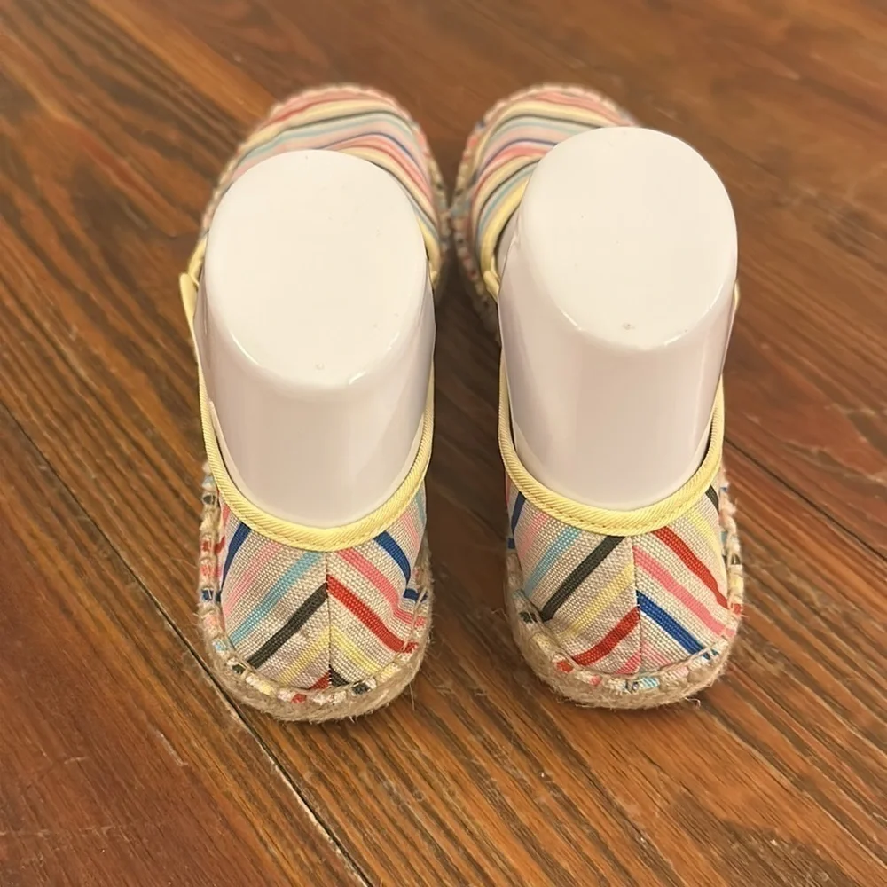 NEW Talbots Multi Horizons Izzy Slip-on Striped Canvas Espadrilles Sz 7.5 Preppy